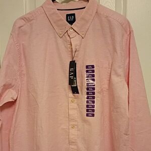 GAP Men's Light Pink/XXL Casual Button-Down Shirt